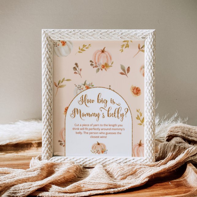 Guld orange pumpa hur stort är mamma Bebelly-spele Poster (Skapare uppladdad)