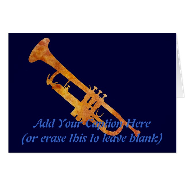 Guld- orange trumpet OBS kort (Framsidan Horizontal)