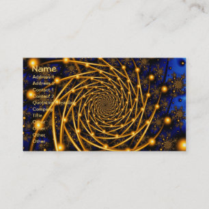 Guld Orbit Fractal Art Visitkort