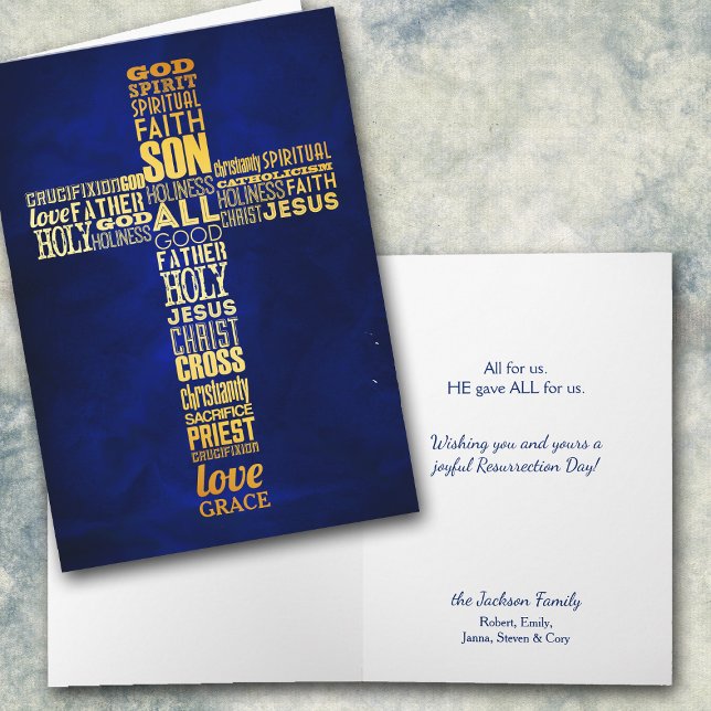 Guld Ord Kor, kristna Påsk Kort (Skapare uppladdad)