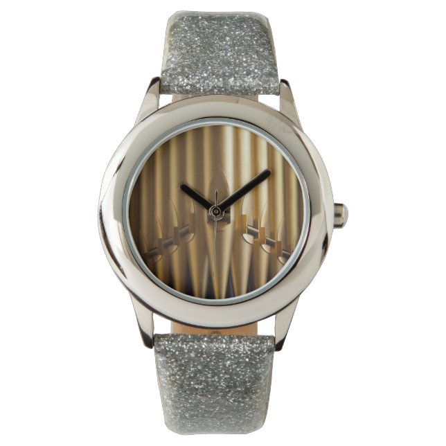 Guld- organrör armbandsur (Framsida)