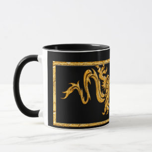Guld- orientalisk drake 03 mugg