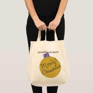 Guld Ornament Boll Cheer Tygkasse