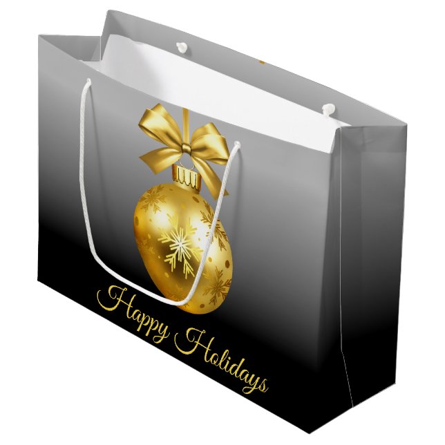 Guld Ornament Gift Bag (Framsidan Vinklad)