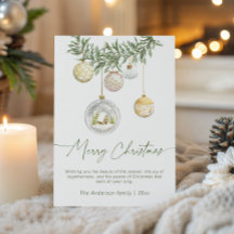 Guld Ornament Greenery Jul