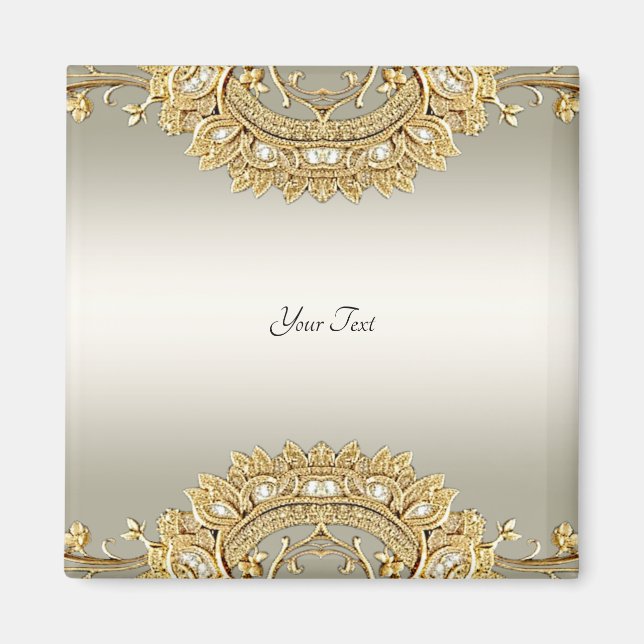 Guld Ornament Magnet (Framsidan)