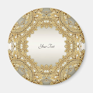 Guld Ornamenterad Magnet