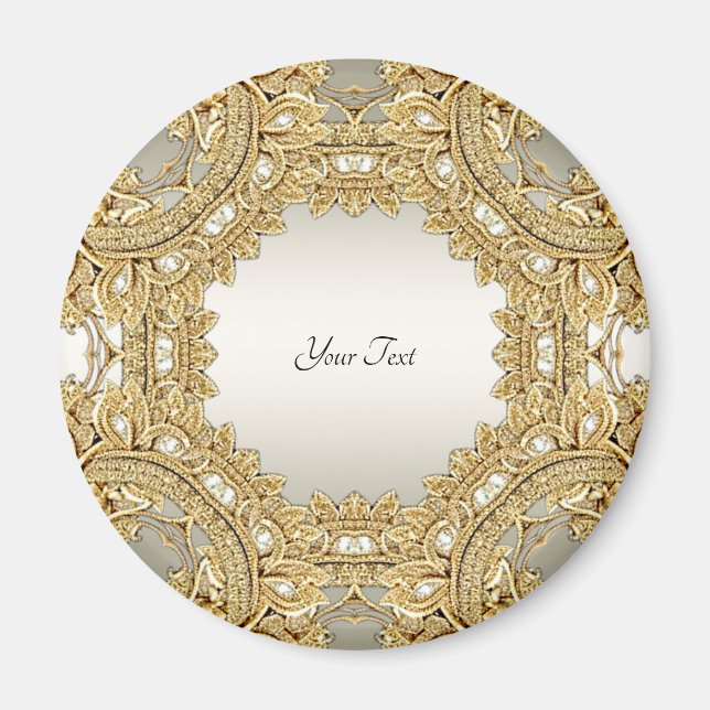 Guld Ornamenterad Magnet (Framsidan)