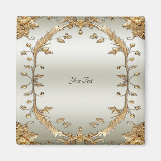 Guld Ornamenterad Magnet (Framsidan)