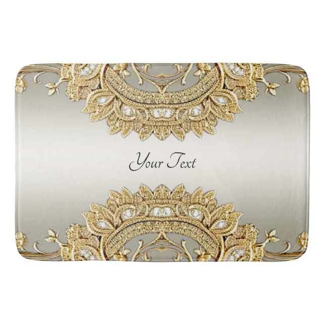 Guld Ornate Bath Mat Badrumsmatta (Framsidan)