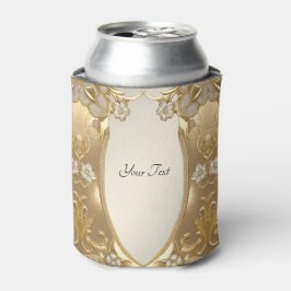 Guld Ornate Blommigt can Cooler