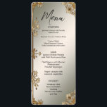 Guld Ornate Blommigt Menu Meny<br><div class="desc">Guld Ornate Blommigt Bröllop Menu</div>