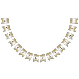 Guld Ornate Bunting Flagga