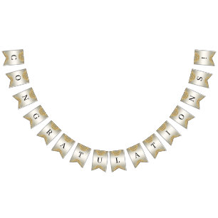 Guld Ornate Bunting Flagga