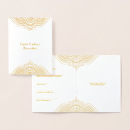 Guld ornate mandala folierat kort