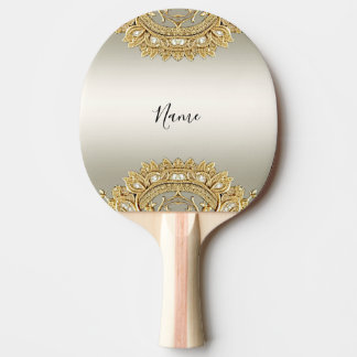 Guld Ornate Ping Pong Paddle Pingisracket