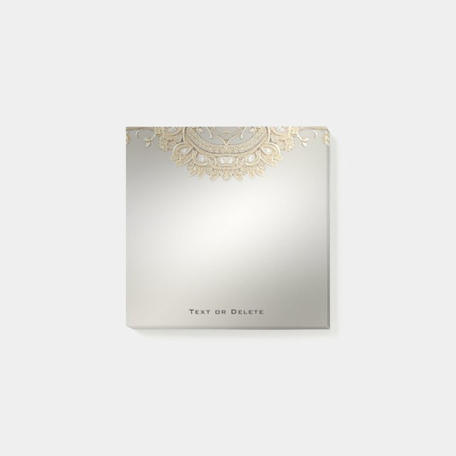 Guld Ornate Post it Notes Post-it Block (Framsida)