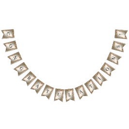 Guld Ornate Ram Bunting Flagga