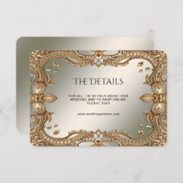 Guld Ornate Ram-detaljförslutningskort Tilläggskort