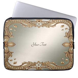 Guld Ornate Ram Laptop sleeve