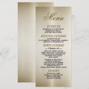 Guld Ornate Rectangle Dimond Flowers Shiny Elegant Meny