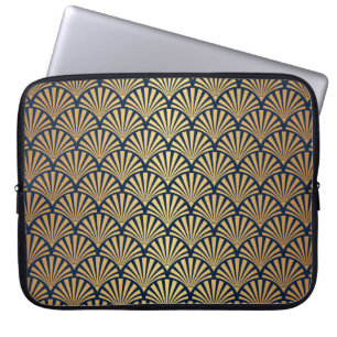Guld-övertoning: Sömlös Art Deco Laptop Fodral