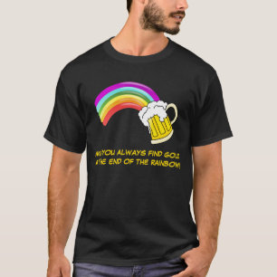 Guld på avsluta av regnbågen t-shirt