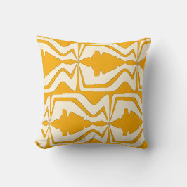 Guld på Beige-Vågrät Stora Abstrakt-Ljud Wave Kudde