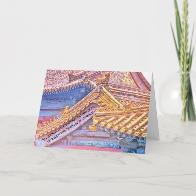 GULD PÅ GULD-hälsningskort Tack Kort (Framsida)