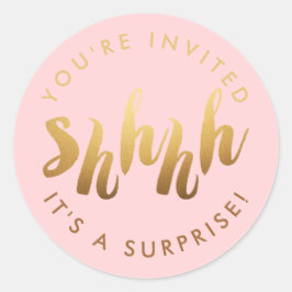 Guld på  helgdagen vid Anpassningsbarna Färg Runt Klistermärke