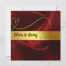 Guld på inbjudan till bröllopsdagen för Personlige