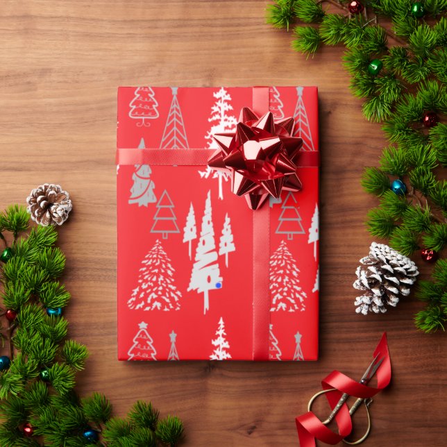 Guld på Röda Julgranarnas insvepningsmekanism Papp Presentpapper (Julgåva)