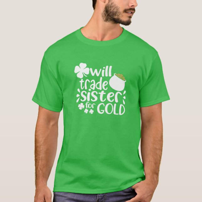 Guld på St Patric T Shirt (Framsida)
