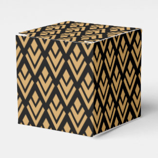 Guld på svart konst Deco Geometric Mönster Presentaskar