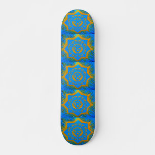 guld på tantric symbol för blått skateboard bräda 20 cm