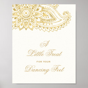 Guld Paisley är lite grann för ditt danande foder Poster