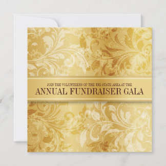 Guld Paisley Virvel Event Inbjudningar