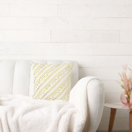 Guld Paleo Hebrew Biblical Say Faux Foil Kudde