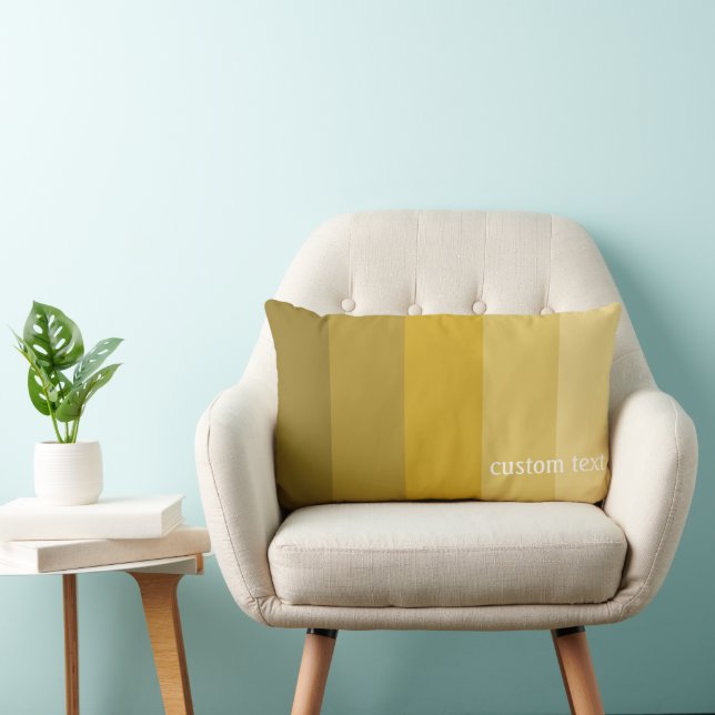 GULD PALETTE FÄRG SHADE SOLID RAND RIK GOLDEN LUMBARKUDDE (Stol)