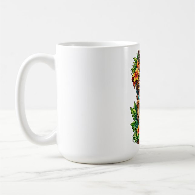 Guld Palm Krona Tiki Kaffemugge Kaffemugg (Vänster)