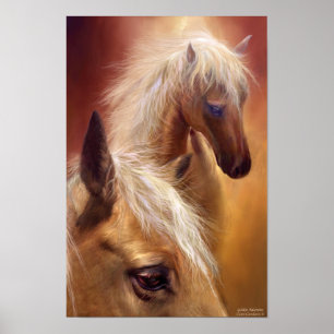 Guld- Palominokonstaffisch/tryck Poster