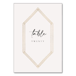 Guld Pampas-Bordsnummer-kort sittande Bröllop C100 Bordsnummer