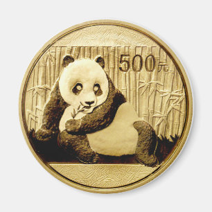 Guld Panda-mynt Magnet