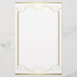 Guld- panelbrevpapper brevpapper