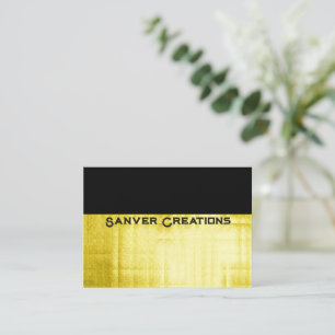 Guld Paneled Black Affärskort Visitkort