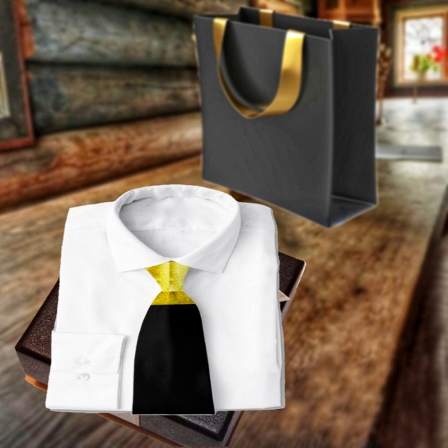 Guld Paneled Black Slips (An unusual-looking tie, for that someone who likes to make a Bold, statement!)