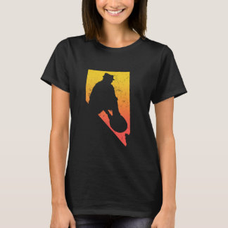 Guld Panner Nevada State Silhouette - Guld Panning T Shirt
