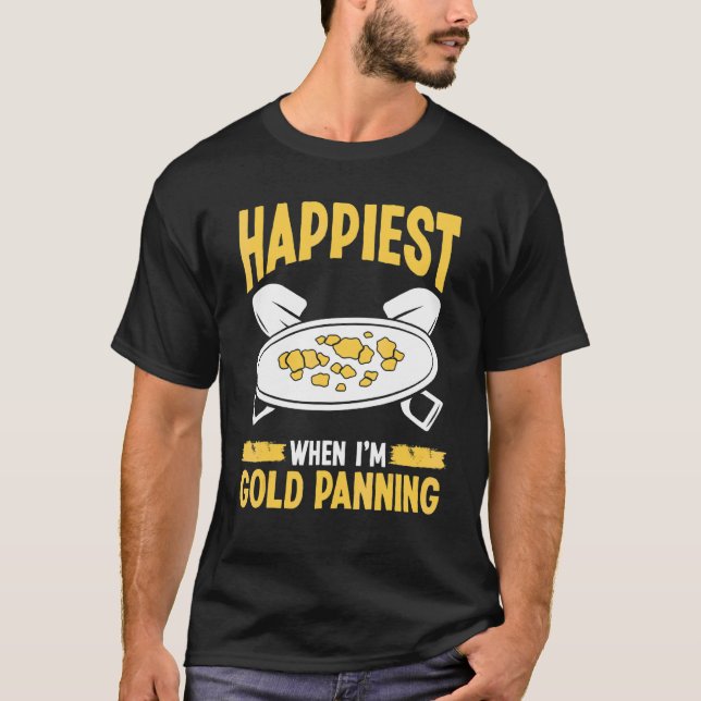 Guld Pannor Gladast när jag panar Miner Prospec T Shirt (Framsida)