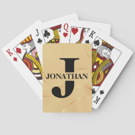 Guld Pappa Initial Namn Uppskattning Design Casinokort