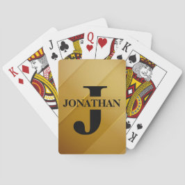 Guld Pappa Initial Namn Uppskattning Design Casinokort